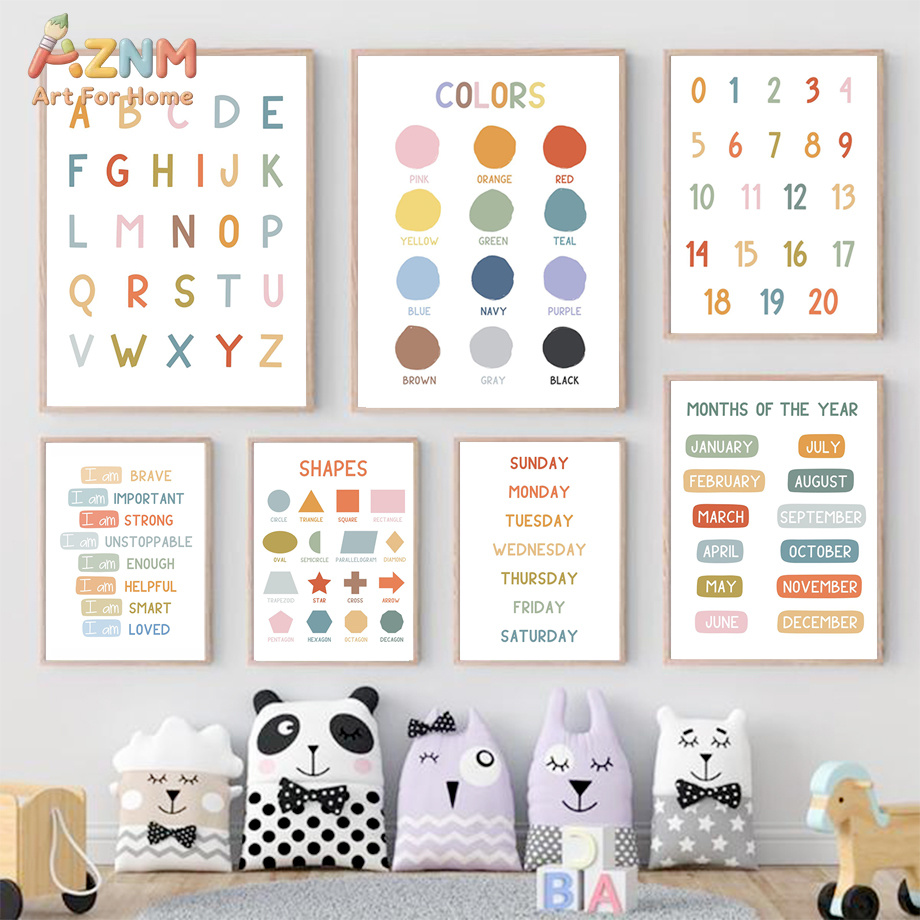 Kids Educational - Alphabet Numbers & More - AZNM Eğitici Çocuklar için Öğrenme Kanvas