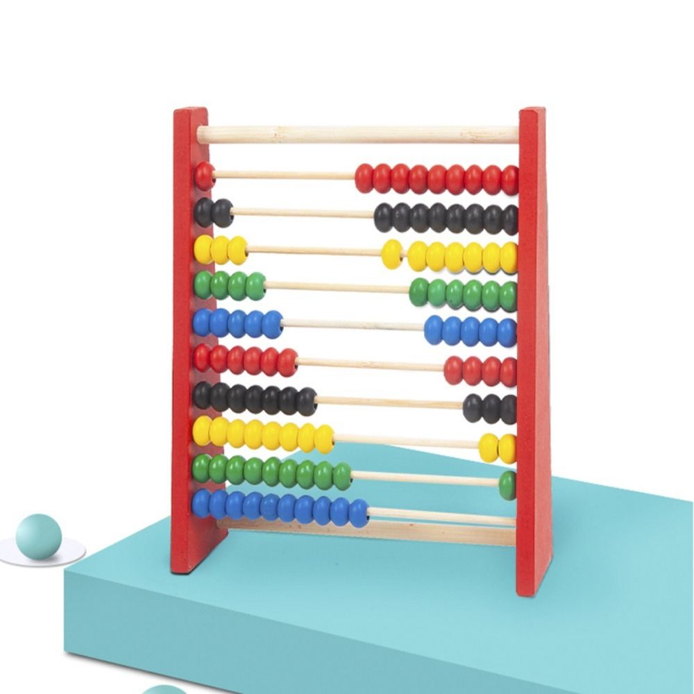 Kids Education Calculator - Ahşap ahşap abaküs dayanıklı kırmızı mavi